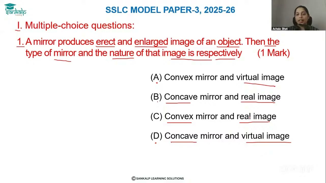 Model question paper 3 - Science - EM - MCQ 1