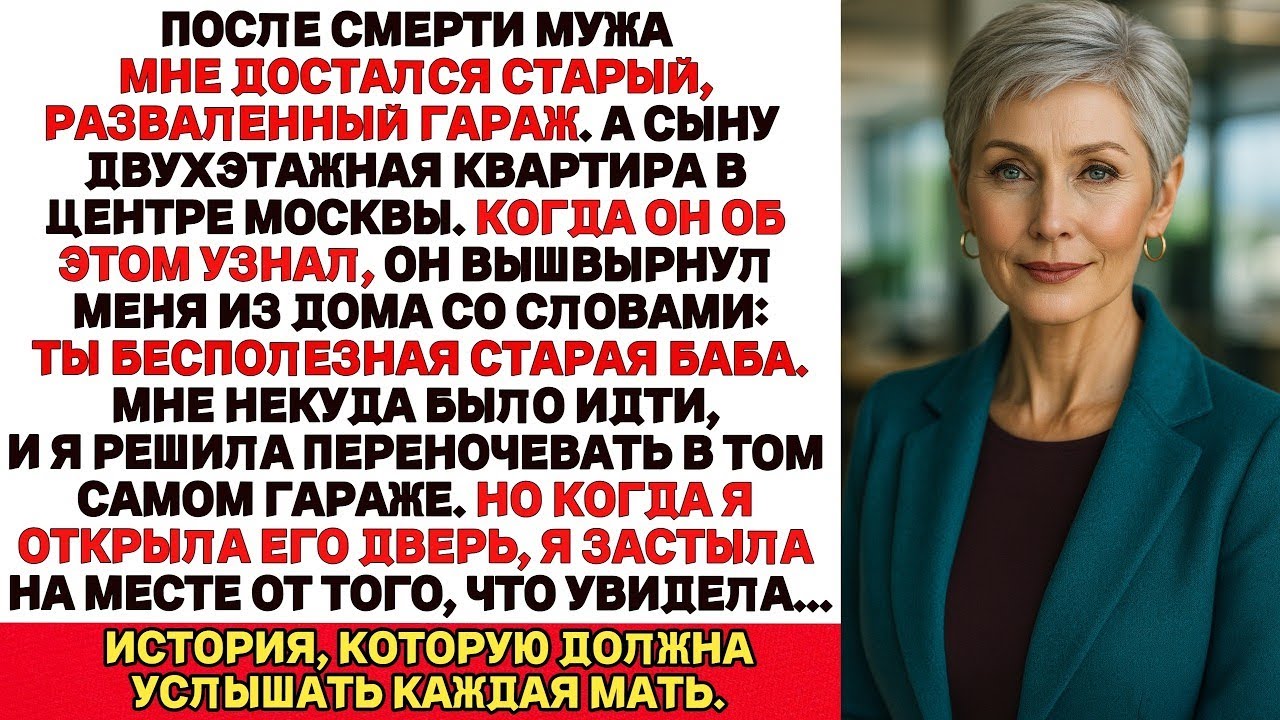 Муж после смерти оставил мне только старый, полуразвалившийся гараж.Но когда я однажды зашла внутрь…