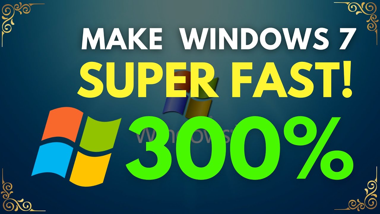 Мой ноутбук работает очень медленно с Windows 7 | Ускорьте Windows 7 на 300% бесплатно