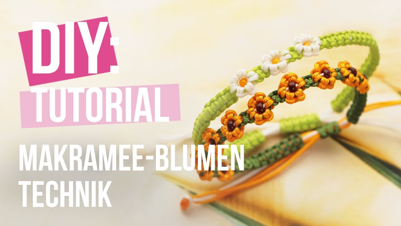 Schmuck machen: Makramee-Blumen-Technik DIY ♡ DIY