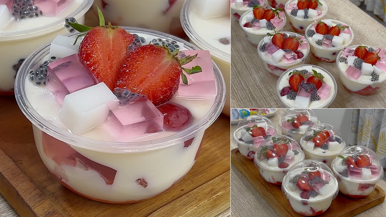 Pantes VIRAL ternyata rasanya segar, enak BGT! Jelly Cedok Strawberry disajikan sebentar auto LUDES