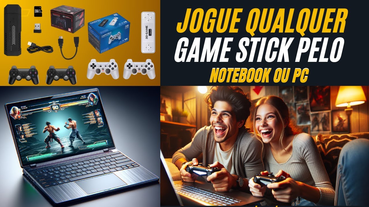 Como Jogar Qualquer Game Stick pelo Notebook ou PC - Passo a Passo