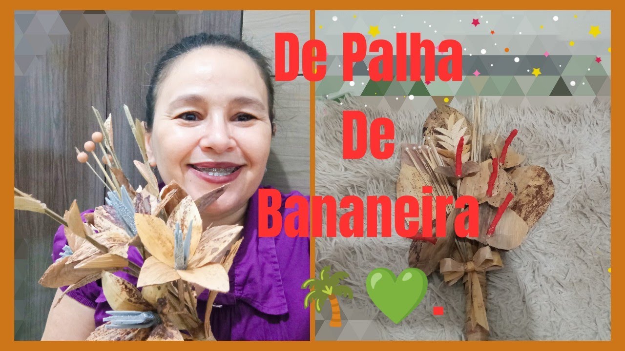 3 LINDOS BUQUÊS C/A PALHA DA BANANEIRA 🌴#façaoseu.