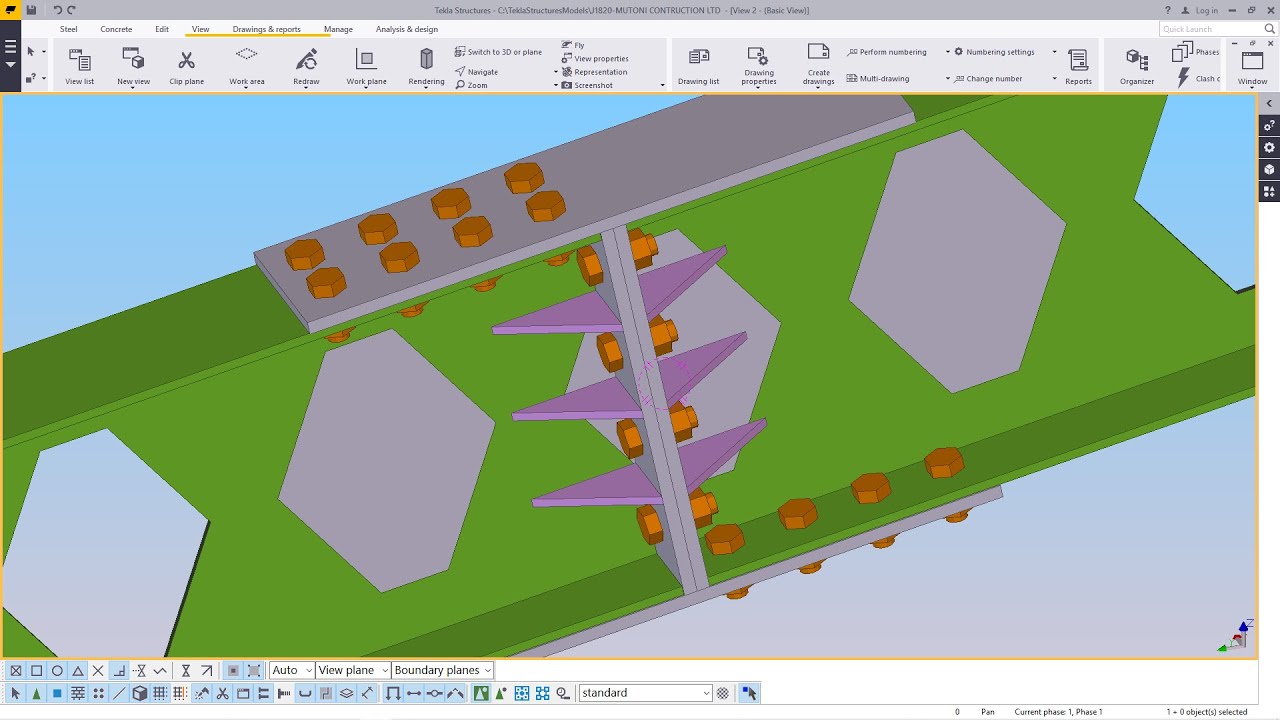 Large Span Portal Frame with Castellated Rafters | Tekla Structures
