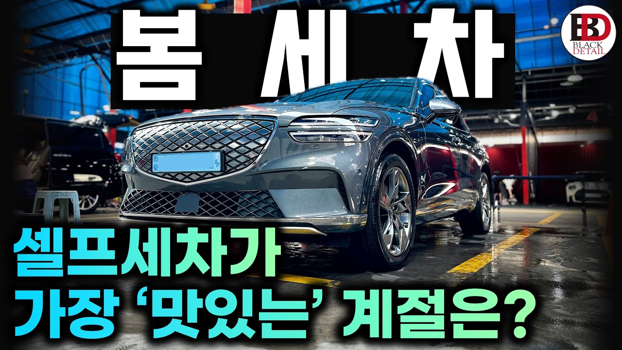 벗꽃 구경하면서 세차하러 갑시당ㅎ 셀프세차 1인칭시점