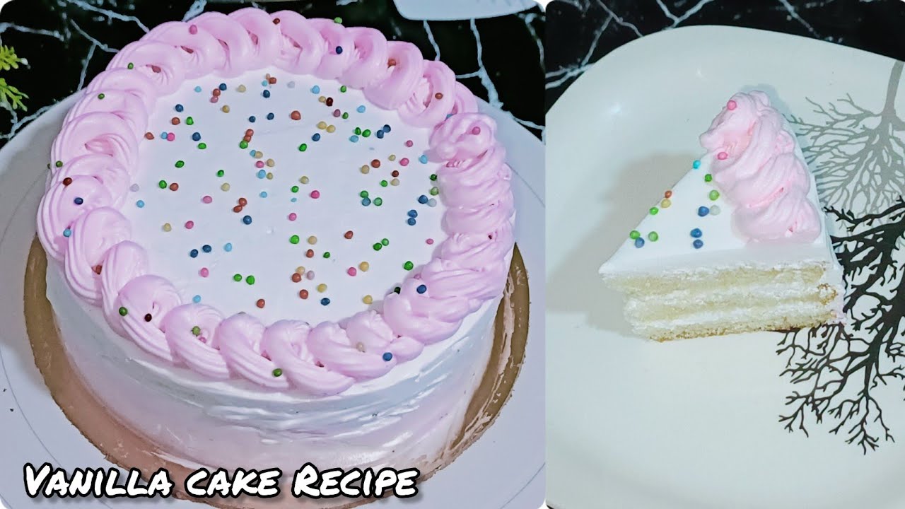 Vanilla Cake Recipe | Vanilla Birthday Cake Without Oven Super Easy Vanilla Cake Recipe|