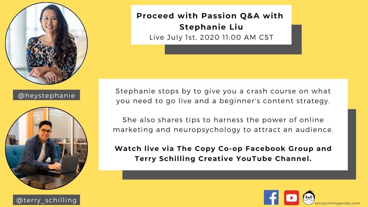 Proceed w/ Passion Q&A w/ Stephanie Liu & Terry Schilling