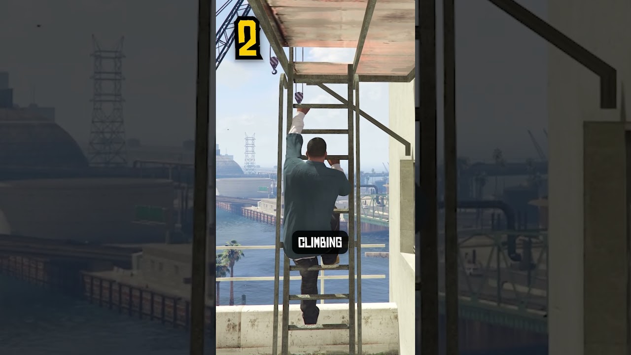 THIS LADDER IS CURSED IN GTA 5 😂 #gta5 #gtav #shorts