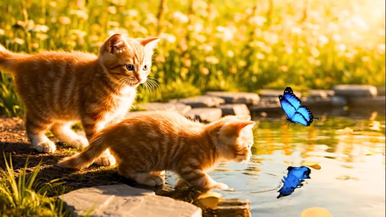 Mama Cat | Can&rsquo;t Stop Laughing &ndash; Kitten&rsquo;s Hilarious Chase with a Butterfly