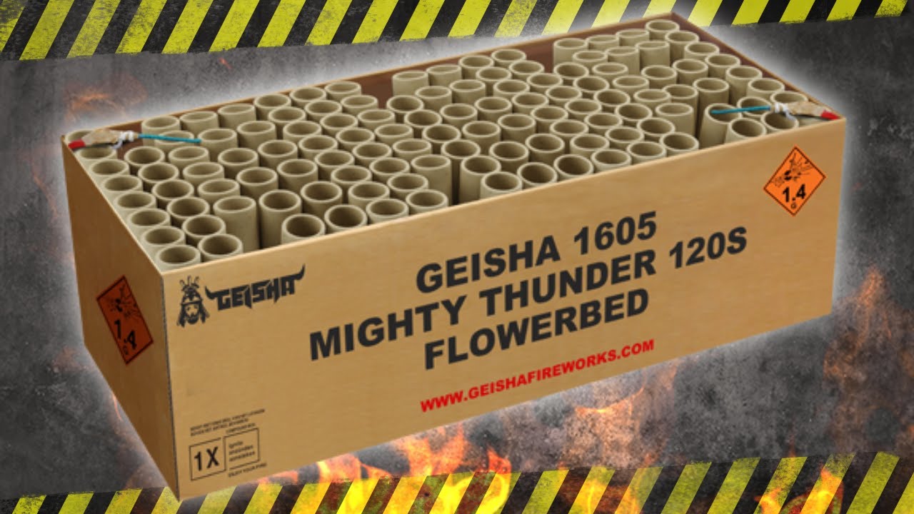 Mighty Thunder 120 shots - Geisha Vuurwerk  - Vuurwerkmania - 1605