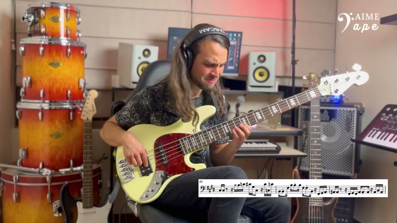 Dele, Com Ele - Eli soares Bass cover with sheet music ( by Jaime Pape)