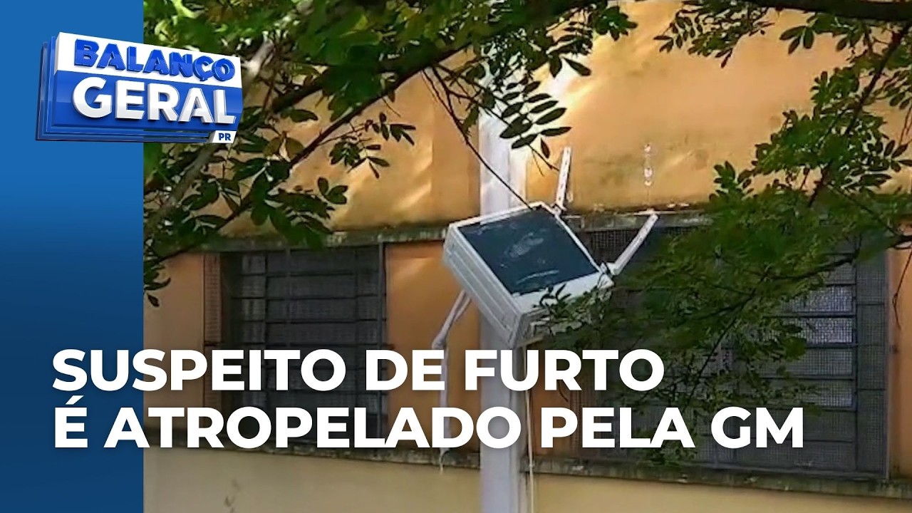 Suspeito de furtar ar condicionado de escola em Curitiba é atropelado pela Guarda Municipal