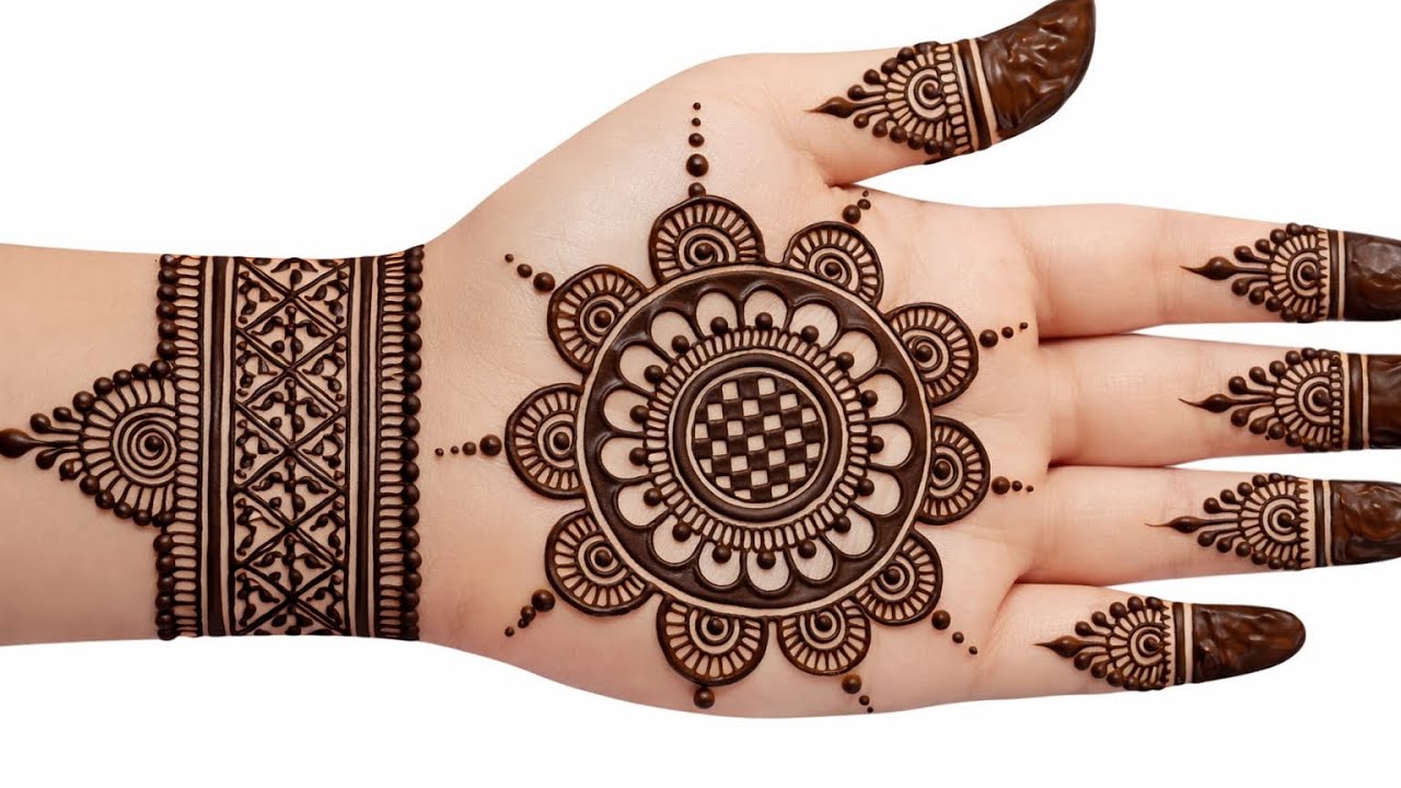 Easy and simple mandala mehndi design | cone design | mehndi | mehndi design 