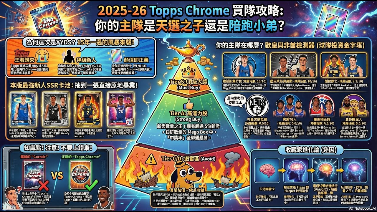 別當韭菜！2025-26 Topps Chrome 投資金字塔  ROI Analysis!