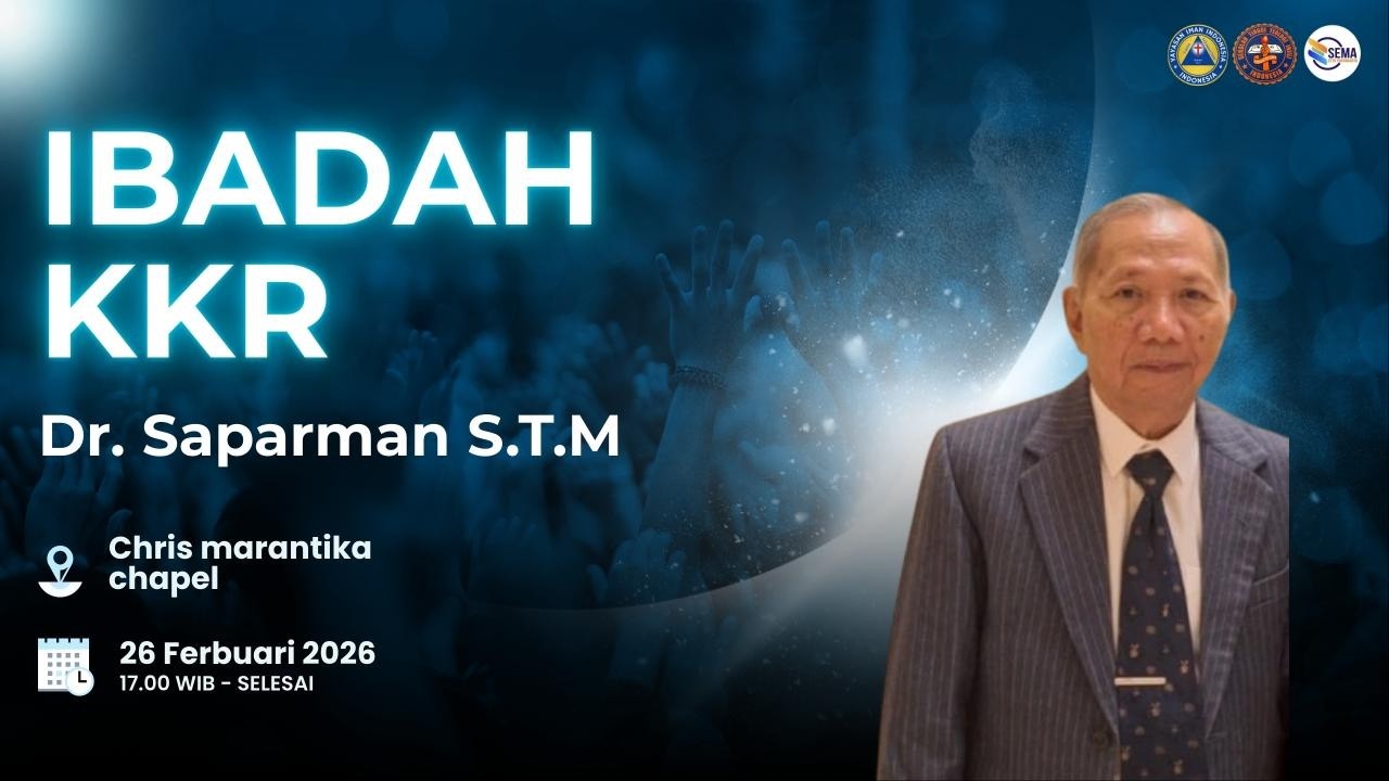 Ibadah KKR Kamis, 26 Ferbuari 2026 - Dr. Saparman, S.T.M