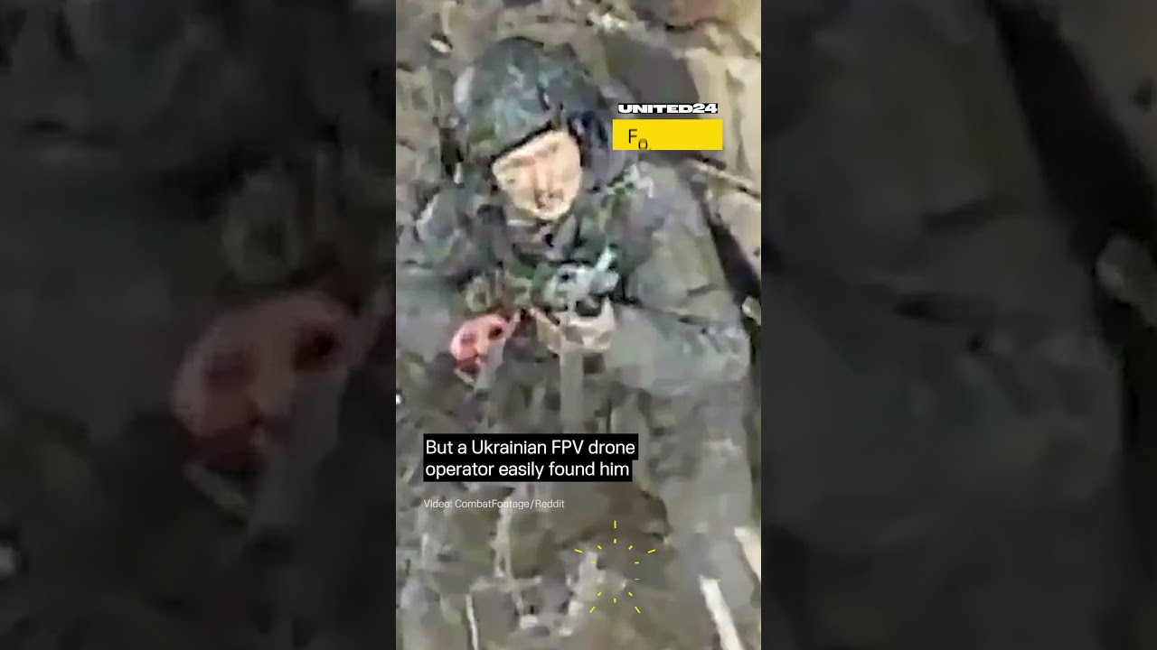 Украинский оператор FPV-дрона обнаружил россиянина, прячущегося под мостом #warinukraine
