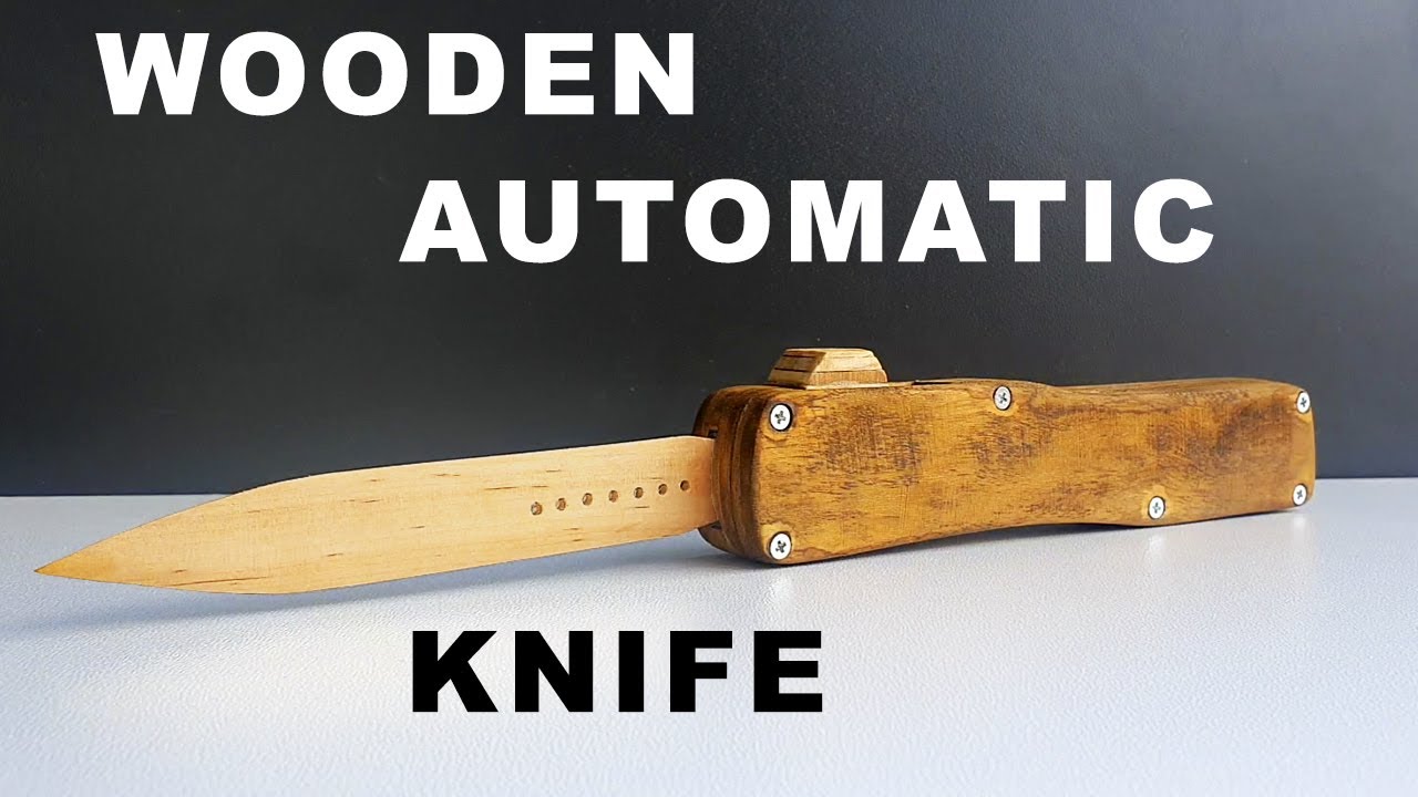 How Do WTF Automatic Knives Work? Wooden Automatic Knife!