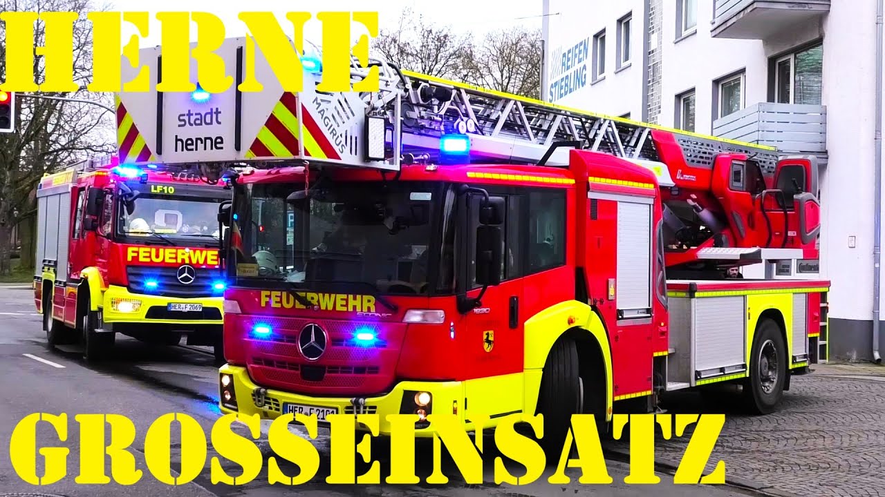 [GROSSEINSATZ der FEUERWEHR HERNE] EINSATZFAHRTEN + E-Stelle + O-TON A-Dienst #MontisEinsatzfahrten