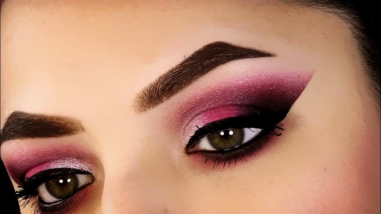 TRUCCO SMOKEY EYES FUCSIA ROSA VIOLA e NERO