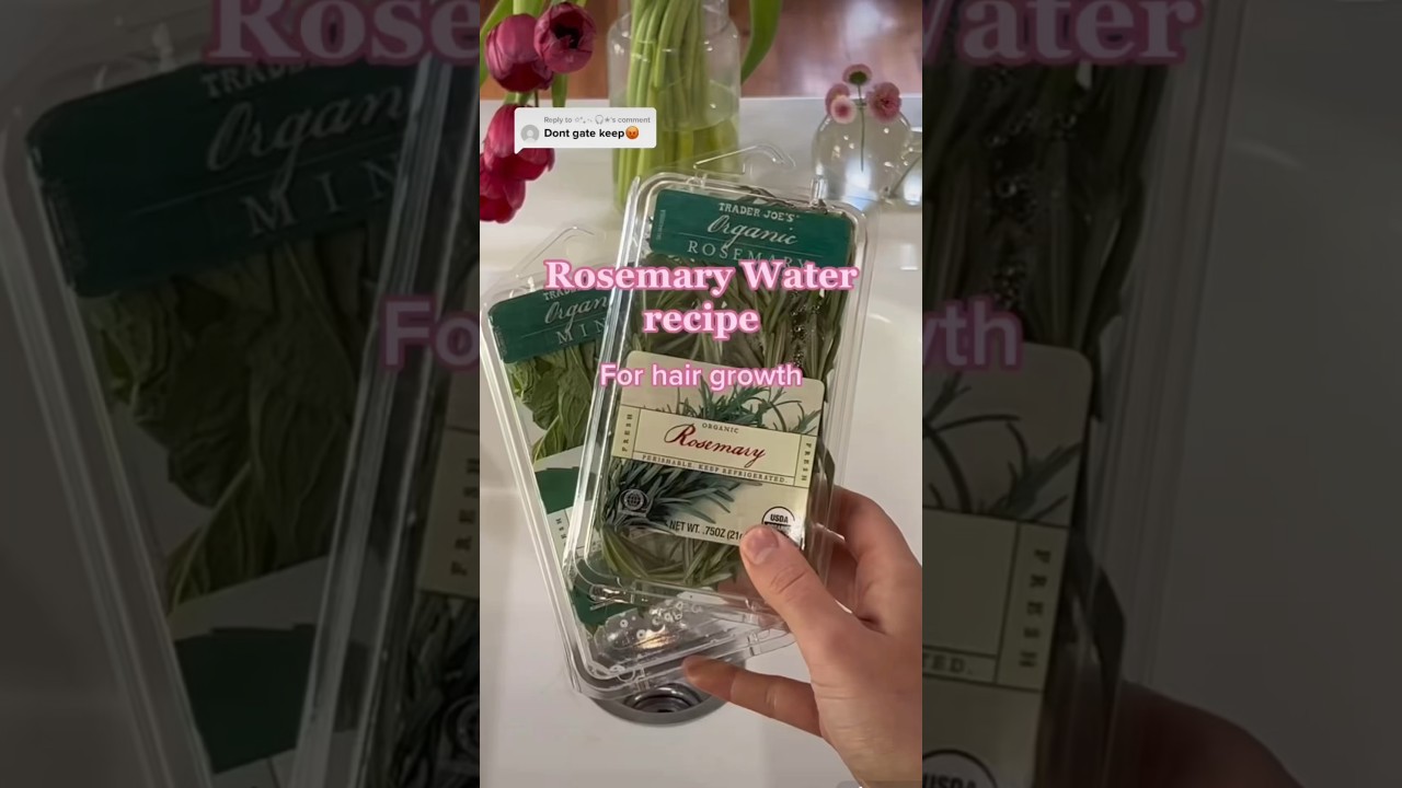 New and improved Rosemary Mint water recipe 🫶🏻#haircare #hairgrowth #rosemarywater #hairtok