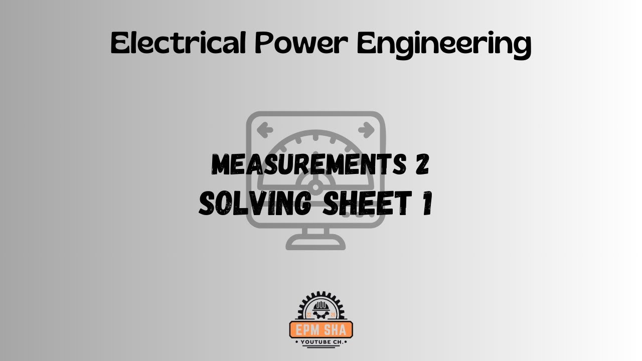Measurements 2 - Solving Sheet 1