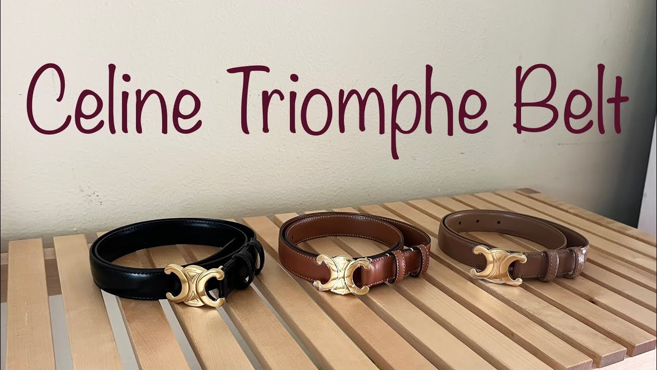 Unboxing Celine Triomphe Belt in different colors