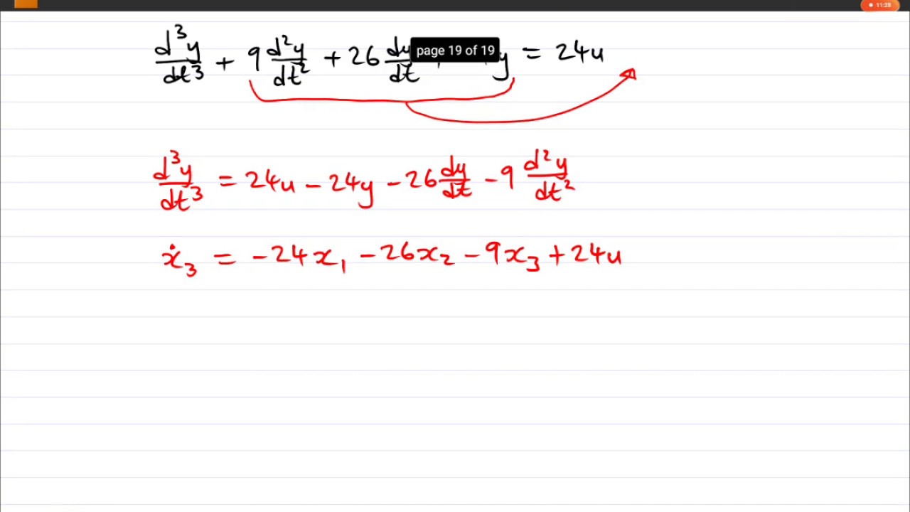 Converting Transfer Functions into state space models