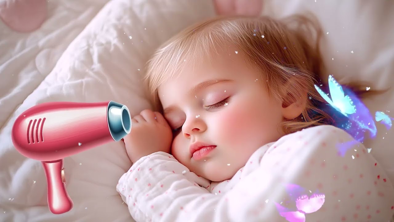 เสียงเครื่องเป่าผมสำหรับบำบัดการนอน | เสียงไดร์เป่าผมช่วยทารกหลับ 👶💤 หยุดโคลิค | White Noise จอมืด