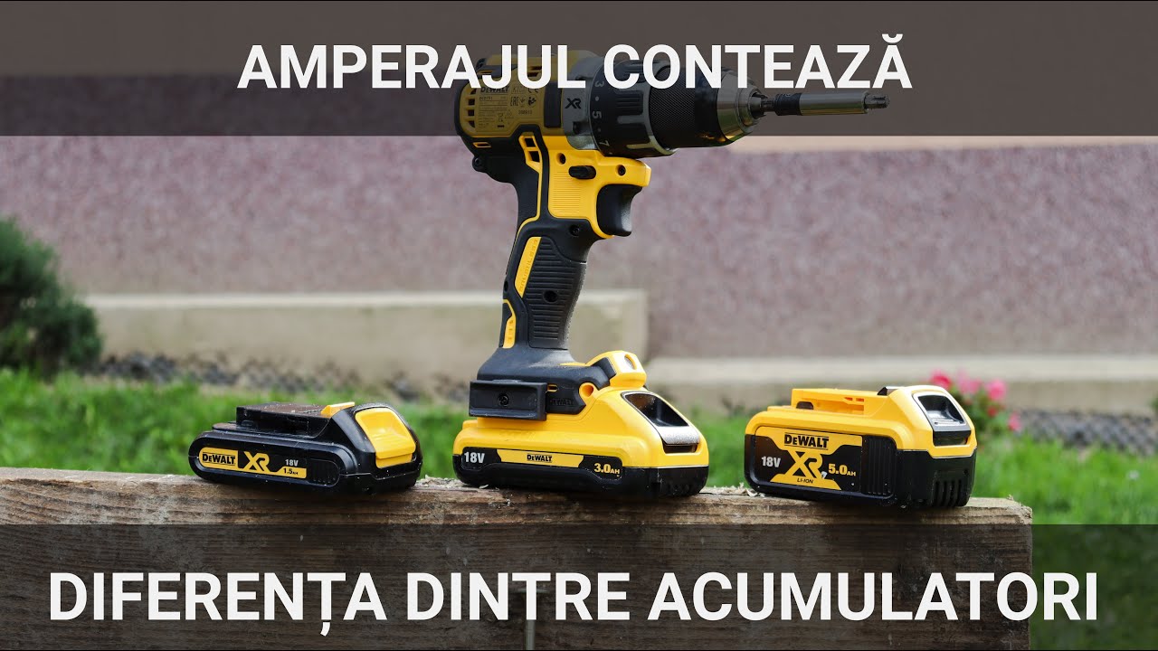 Diferența! C&acirc;t de mult contează AMPERAJUL la acumulatori? 1.5Ah VS 3Ah VS 5Ah
