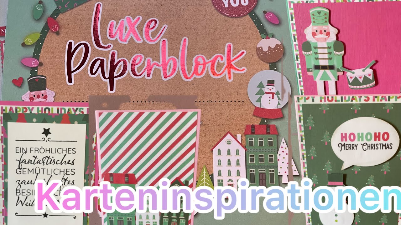 Karten DIY ❤️ Action Luxe Paper Block 🤩 Stempel #kartenkunstshop 🤩 es wird bunt ❤️