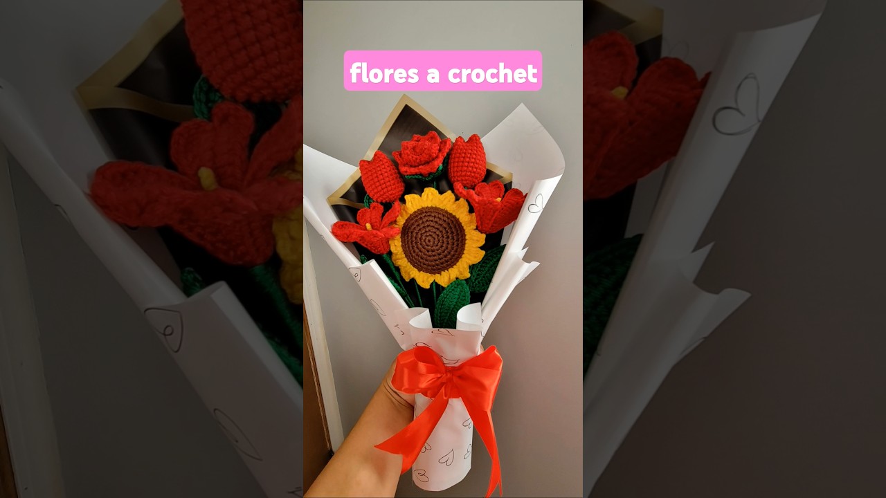 flores a crochet y ramos echos por mi #crochet #floresacrochet #rosaseternas #rosasacrochet#crochet
