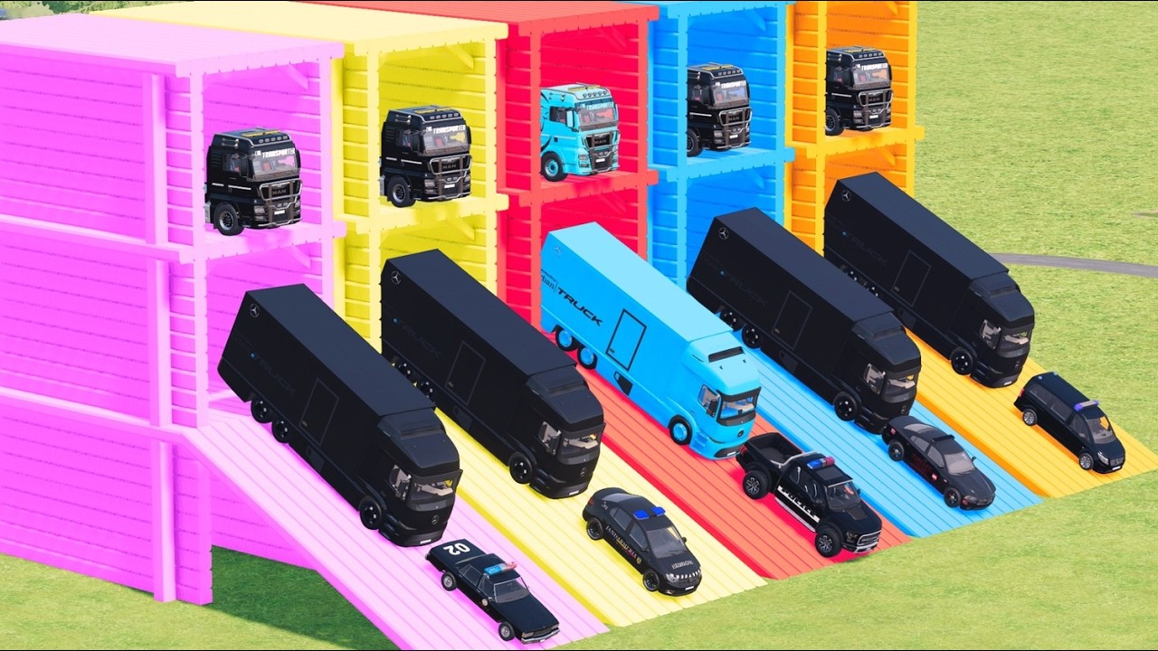 TRANSPORT! AMBULANCE, POLICE CARS & FIRE RESCUE TO THE GARAGE WORK WITH COLOR  🚑🚓🚒  FS22 #040