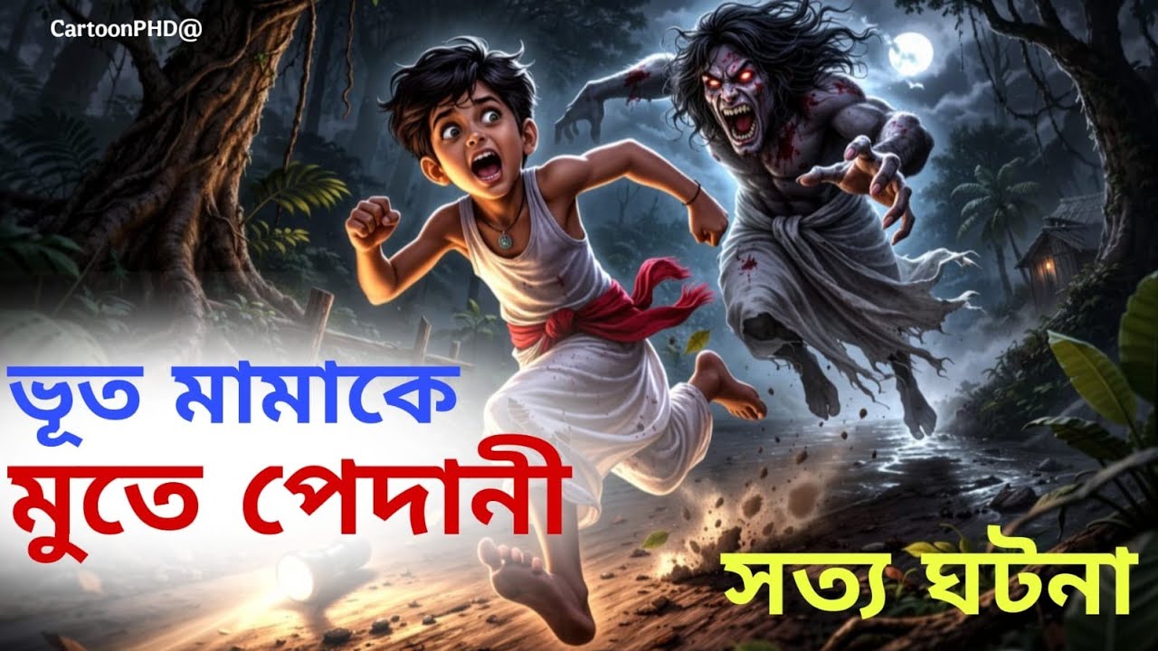 ভূত মামাকে মুতে পেদানী। ভুতের কার্টুন ভিডিও।Bhut Mamake Mute Pedani।সত্য ভূতের ঘটনা।॥bhuter cartoon 
