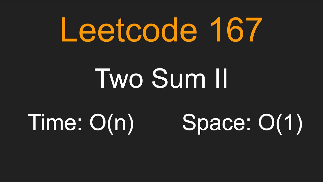 Two Sum II - Leetcode 167 - Python