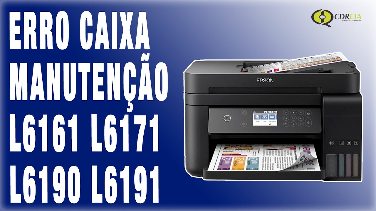 Epson L6171 Com Erro na Caixa de Manutenção, Reset Epson L6171, Epson Com Erro de Almofadas