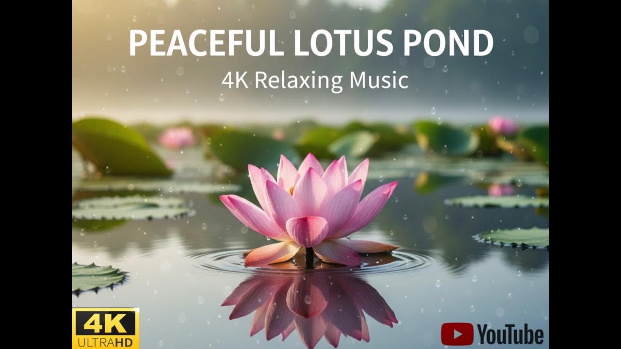 Peaceful Lotus Pond - 4K Relaxing Music for Deep Sleep, Study & Meditation | The Vibe of World