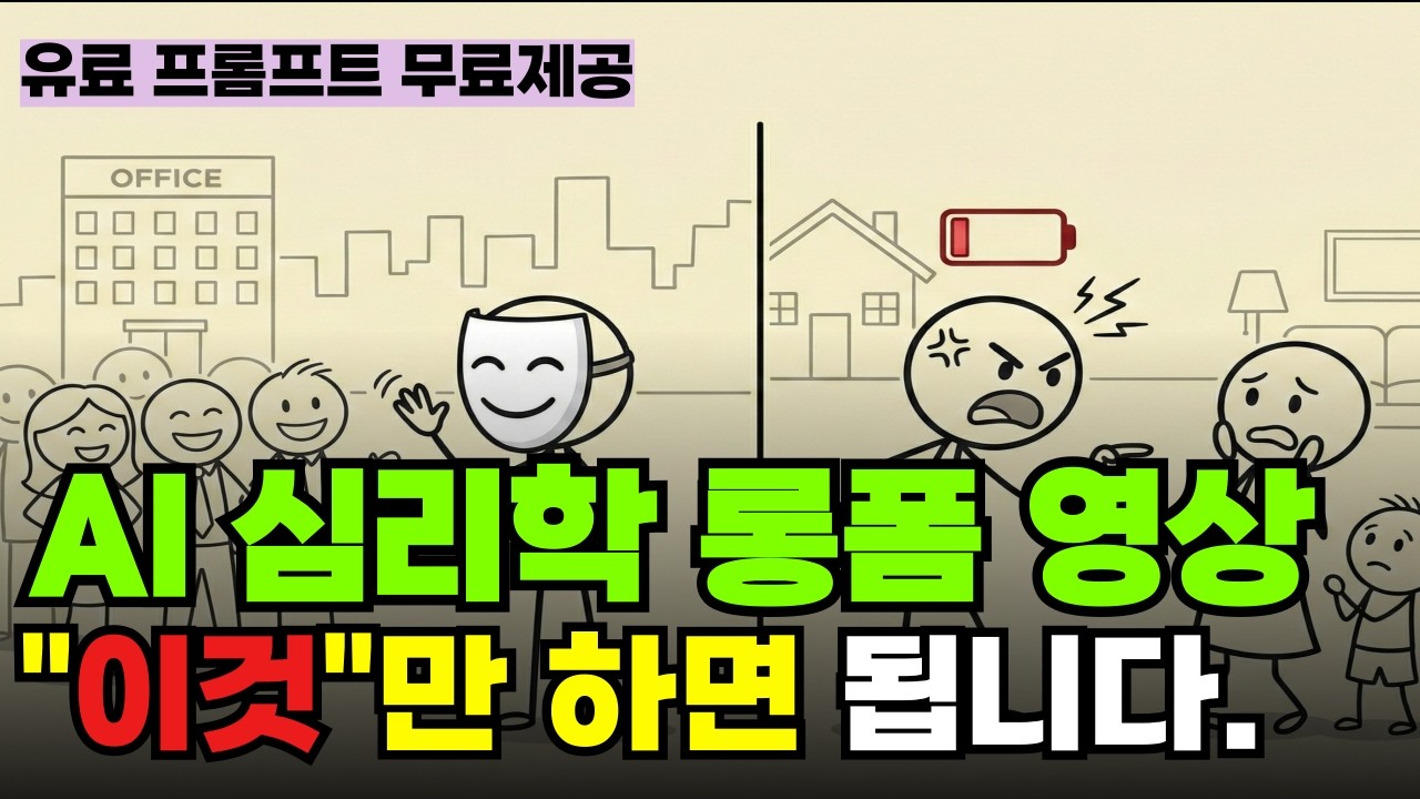[끝판 정리] 300만 조회수 심리학,경제학 롱폼 영상 만드는 방법, 