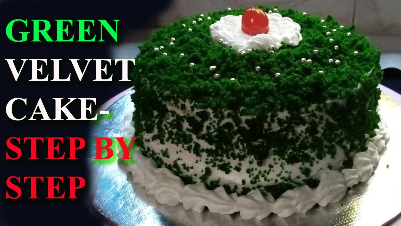 Green Velvet Cake| Step By Step | Birthday Cake | Yummy Foodies