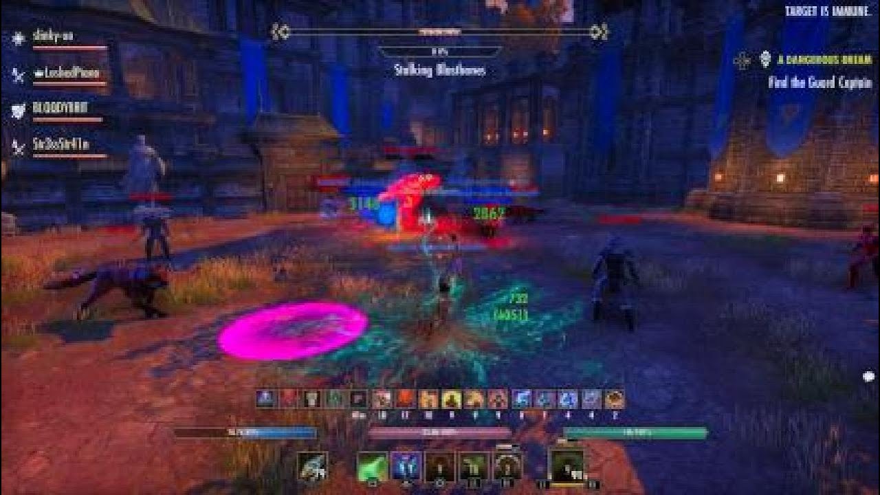 ESO Moon Hunter Keep Trifecta PS5 Necromancer Healer POV