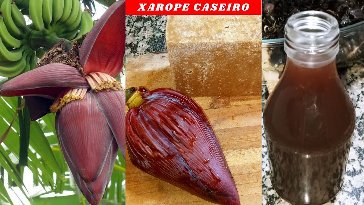 Xarope de cora&ccedil;&atilde;o de bananeira, combate gripes, tosses, doen&ccedil;as respirat&oacute;rias