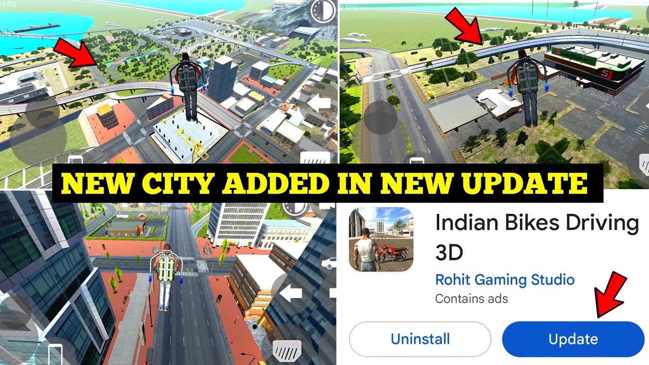 New City Added in Indian Bike Driving 3D New Update 🤯🔥| City Kaise Add Kare 😍| Harsh in Game 