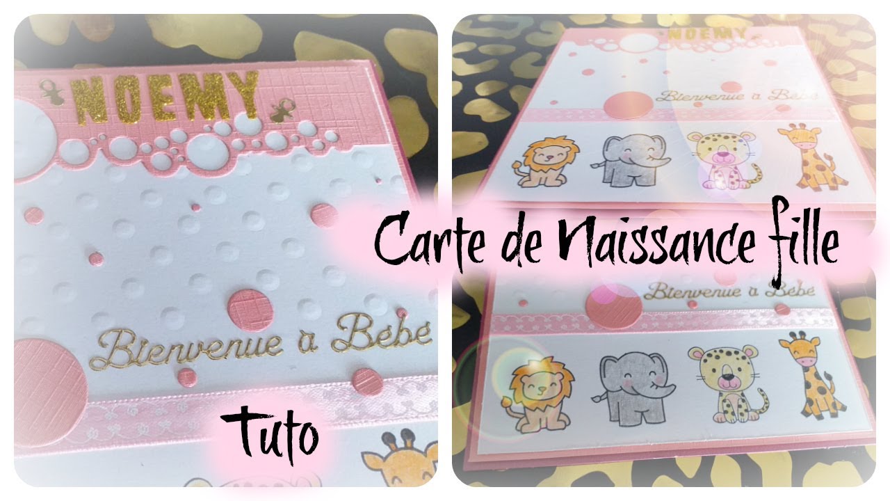 CARTE DE NAISSANCE FILLE TUTO 2