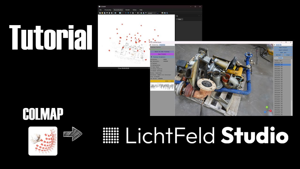Учебное пособие для начинающих по LichtFeld Studio &mdash; использование Colmap для создания набора дан...