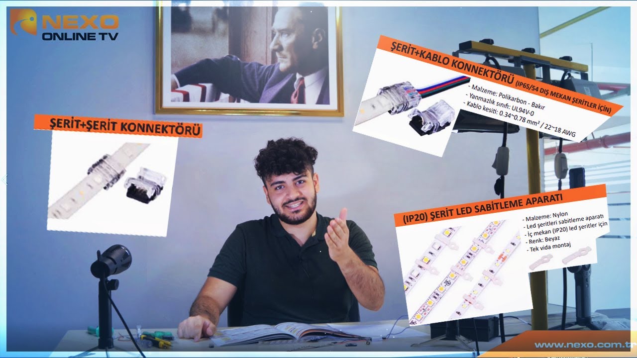 ŞERİT + ŞERİT,ŞERİT + KABLO KONNEKTÖRÜ VE ŞERİT SABİTLEME APARATI TANITIMI VE UYGULAMASI