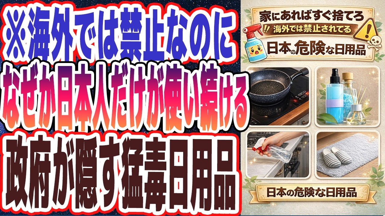 【家にあったら今日中に捨てろ】「危険すぎて海外では禁止されているのに、なぜか日本人だけが使う猛毒日用品」を世界一わかりやすく要約してみた【本要約】