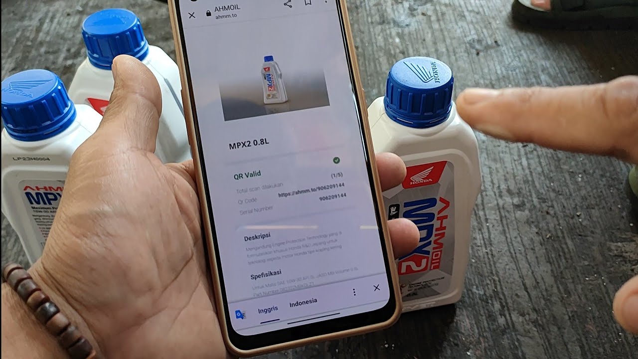 Cara bedakan oli mpx2 asli palsu pake barcode(awas ketipu situs PALSU)