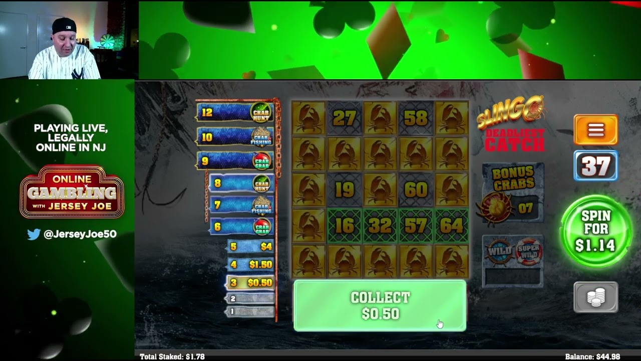 Slingo Deadliest Catch slot LIVE [Online Gambling with Jersey Joe # 278]