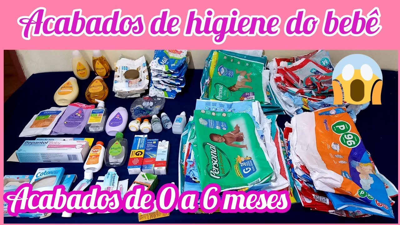 tudo que meu bebê usou de 0 a 6 meses/ quantidade de fraldas é de lencinho 😱