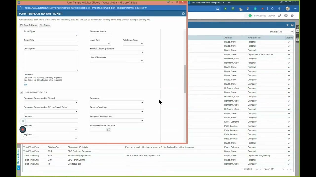 Building an Accept Ticket Mechanism in Autotask