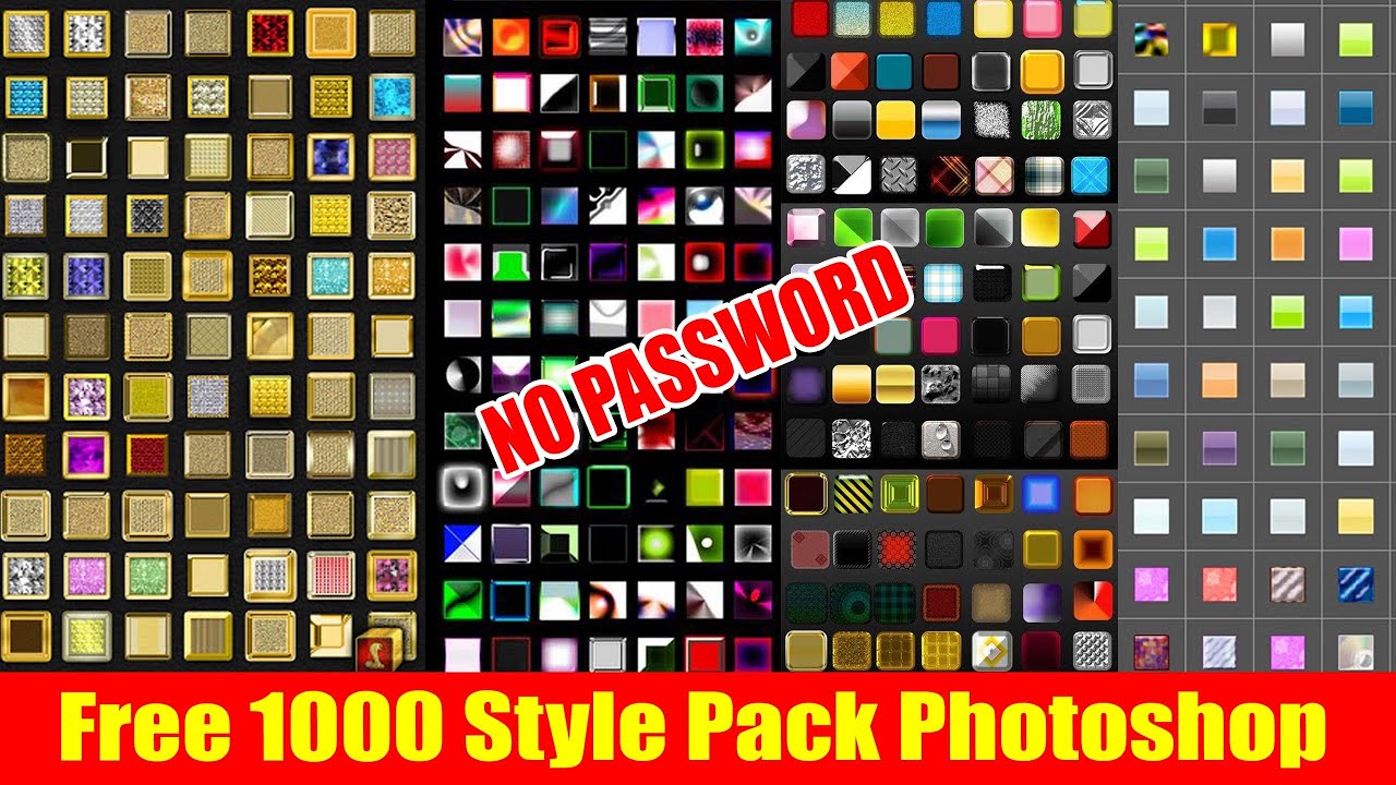 How to install photoshop custom style & use | Free 1000 style pack